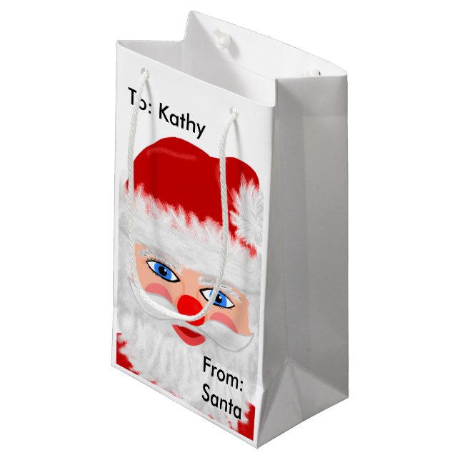 Bolsa De Regalo Pequeña Navidades de Jolly Santa Claus (Angulo Anverso)