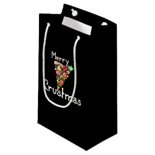 Bolsa De Regalo Pequeña Navidades de Merry Crustmas Pizza