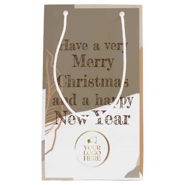 Bolsa De Regalo Pequeña Navidades de negocios empresariales simples Minima (Anverso)