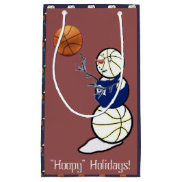 Bolsa De Regalo Pequeña Navidades de Nieve de Baloncesto