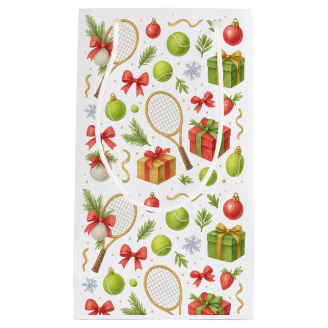 Bolsa De Regalo Pequeña Navidades de tenis y regalos de chaqueta para Fies (Anverso)