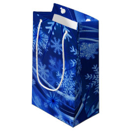 Bolsa De Regalo Pequeña Navidades del Blue Winter Snowflakes