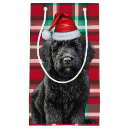 Bolsa De Regalo Pequeña Navidades divertidos de perros labradoodle negros
