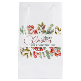 Bolsa De Regalo Pequeña Navidades Elegante acuarela