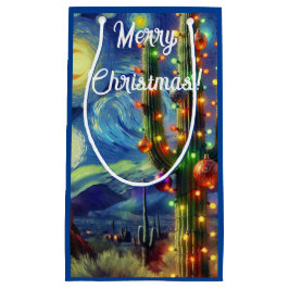 Bolsa De Regalo Pequeña Navidades en el desierto Saguaro Cactus al suroest