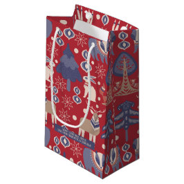 Bolsa De Regalo Pequeña Navidades escandinavos Woodland personalizado