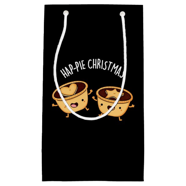 Bolsa De Regalo Pequeña Navidades Hap-pie Navidades divertidos Pie Pun Dar (Anverso)
