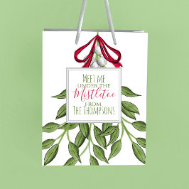 Bolsa De Regalo Pequeña Navidades Holiday Merry Mistletoe Cute Whimsical