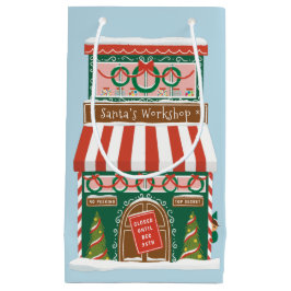 Bolsa De Regalo Pequeña Navidades ilustrados del taller de Santa Claus