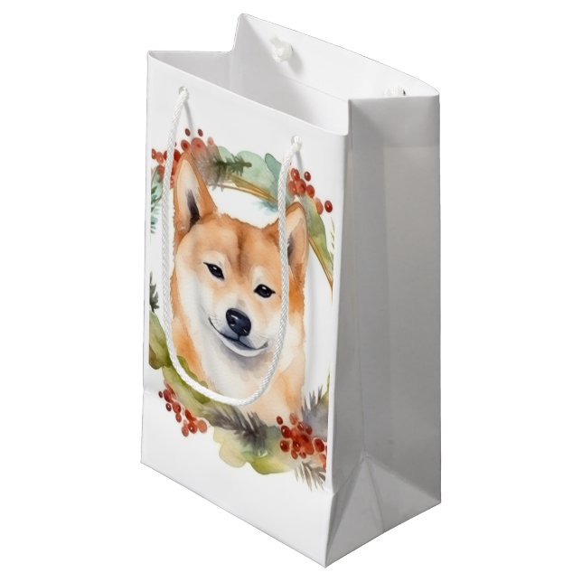Bolsa De Regalo Pequeña Navidades Inu de Shiba escribieron presentación fe (Angulo Anverso)