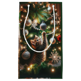 Bolsa De Regalo Pequeña Navidades Kitten Gift Bag