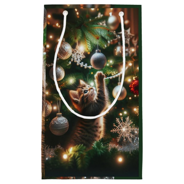 Bolsa De Regalo Pequeña Navidades Kitten Gift Bag (Anverso)
