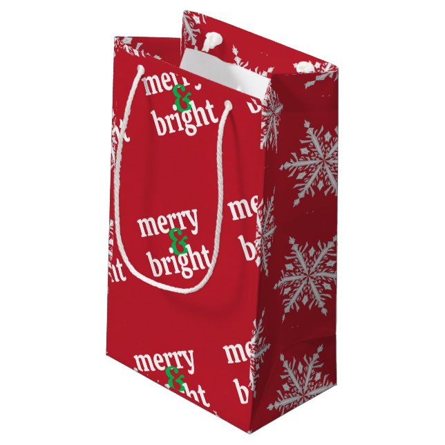 Bolsa De Regalo Pequeña navidades "Merry & Bright" (Angulo reverso)