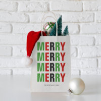 Navidades "Merry" festivos por letras negrita