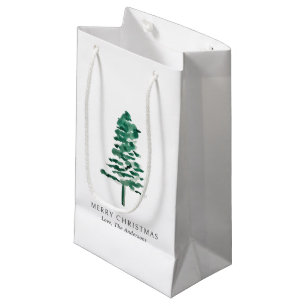 Bolsa De Regalo Pequeña Navidades modernos de la pina acuarela