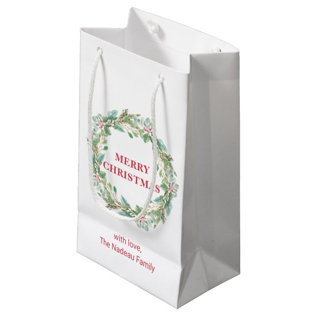 Bolsa De Regalo Pequeña Navidades modernos simples y elegantes (Angulo Anverso)