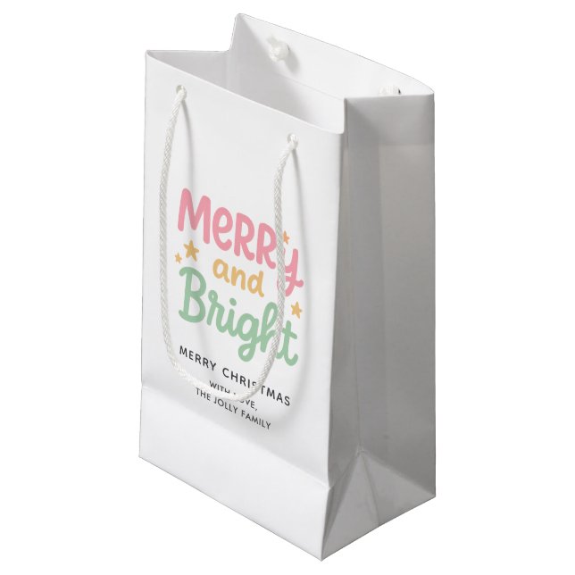 Bolsa De Regalo Pequeña Navidades modernos y coloridos (Angulo Anverso)
