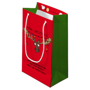 Bolsa De Regalo Pequeña Navidades Moose Cute Funny Christmoose