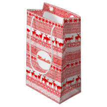 NAVIDADES REIN DEER LAPLAND PATTERN S Gift Bag