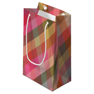 Bolsa De Regalo Pequeña Navidades retro diagonales en vacaciones preparato