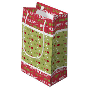 Bolsa De Regalo Pequeña Navidades rojo, blanco y verde