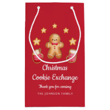 Navidades rojos Cookie Exchange Cute Gingerbread M