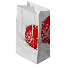 Bolsa De Regalo Pequeña Navidades Rojos Pelean Con Snowflake