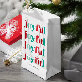 Bolsa De Regalo Pequeña Navidades rojos y verdes "alegres"