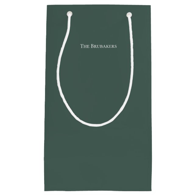 Bolsa De Regalo Pequeña Navidades Sage Green Simple Moderno Personalizados (Anverso)