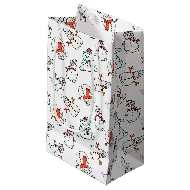 Bolsa De Regalo Pequeña Navidades Snowman White (Angulo Anverso)