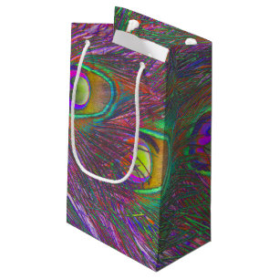 Bolsa De Regalo Pequeña Navidades Tinsel Peacock Feathers
