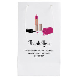 Bolsa De Regalo Pequeña Negocio Temático de Belleza de Labial y Esmalte de