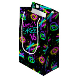 Bolsa De Regalo Pequeña Neon Glow Stick Sweet 16 Name ID760