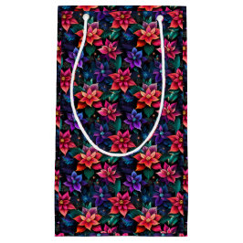 Bolsa De Regalo Pequeña Neon Navidades Poinsettias