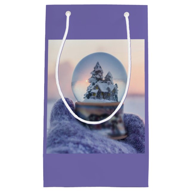 Bolsa De Regalo Pequeña Nevada en el árbol de Navidad (Anverso)