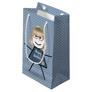 Bolsa De Regalo Pequeña Niña con el pelo en los puntos