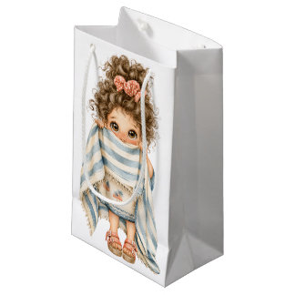BOLSA DE REGALO PEQUEÑA NIÑA PEQUEÑA ADORABLE CON UN TEMA DE VERANO