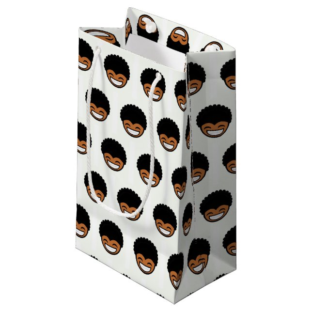 Bolsa De Regalo Pequeña Niñito afro sonriente (Angulo Anverso)