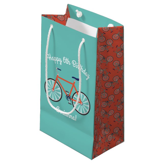 Bolsa De Regalo Pequeña Niños en bicicleta ciclismo Fiesta de cumpleaños C (Angulo Anverso)