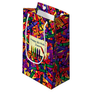 Bolsa De Regalo Pequeña Niños Nacimiento Crayon Nombre personalizado Pequ