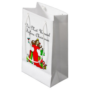 Bolsa De Regalo Pequeña No desenrede antes del navidad - reina del navidad