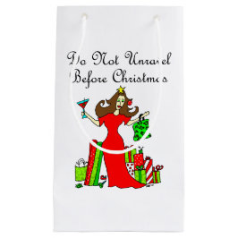 Bolsa De Regalo Pequeña No desenrede antes del navidad - reina del navidad