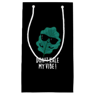 Bolsa De Regalo Pequeña No Kale My Vibe Funny Veggie Pun Dark BG