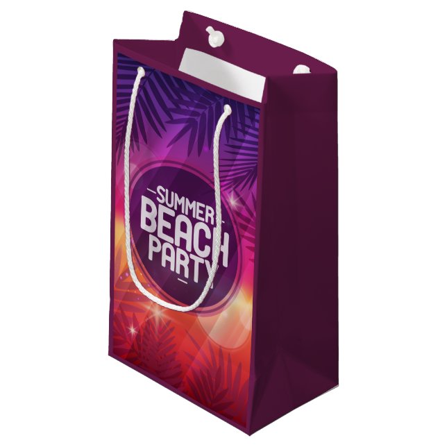 Bolsa De Regalo Pequeña Noche del Fiesta de la playa de verano (Angulo Anverso)