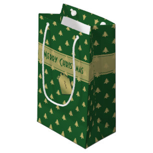 Bolsa De Regalo Pequeña Nombre de etiqueta de regalo: Patrón de árbol dora