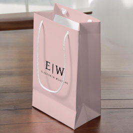 Bolsa De Regalo Pequeña Nombre de monograma femenino de escritura moderna 