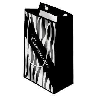 Bolsa De Regalo Pequeña Nombre de patrón de cebra
