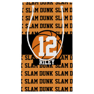 Bolsa De Regalo Pequeña Nombre personalizado de básquetbol Age Slam Dunk