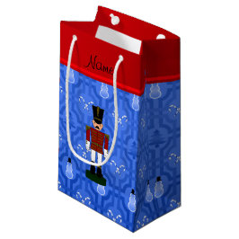 Bolsa De Regalo Pequeña Nombre personalizado nutcracker blue snowman trell