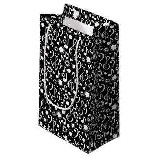 Bolsa De Regalo Pequeña Notas de música y Clefs